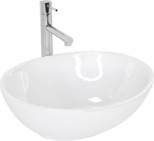 Rea Sofia Επικαθήμενος Νιπτήρας Πορσελάνης 41x34.5x15cm Λευκός
