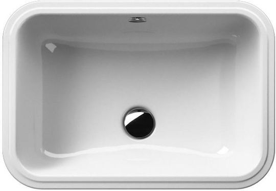 GSI Pura Aufgesetztes Waschbecken Porzellan 55x38x15.5cm Weiß