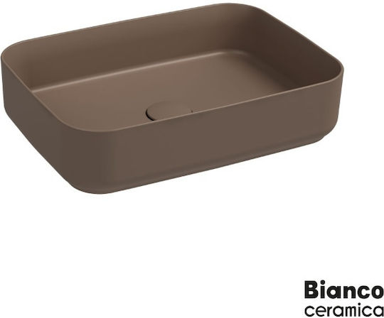 Bianco Ceramica Punto Επικαθήμενος Νιπτήρας Πορσελάνης 50x36cm