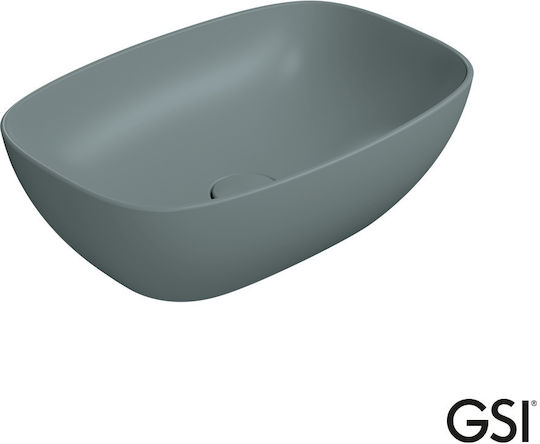 GSI Επικαθήμενος Νιπτήρας Πορσελάνης 50x35x16cm Agave GSI Επικαθήμενος Νιπτήρας Πορσελάνης 50x35x16cm Agave