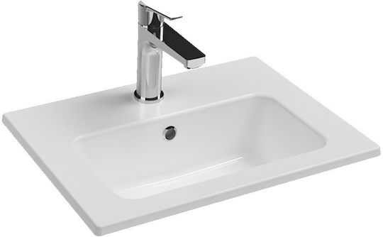 Bianco Ceramica Flat Aufgesetztes Waschbecken Porzellan 50x36x50cm Bianco Ceramica