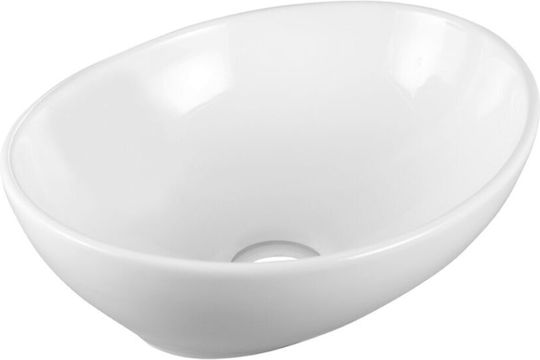 Laveo Desna Aufgesetztes Waschbecken Keramik 41x33x14cm White