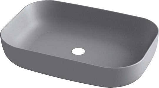 Orabella Metamorfosis 42600 Deasupra Blatului Chiuvetă Porțelan 60x42x14cm Gray matt