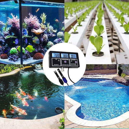 Resteq Digitaler PH TDS Cf 5 1 Wasser-Messgerät Hydroponik Aquarien