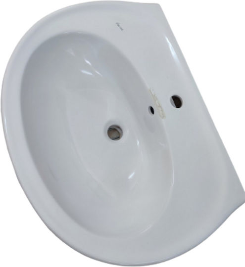 Incea Επικαθήμενος Νιπτήρας Πορσελάνης 65x50cm Πορσελάνη