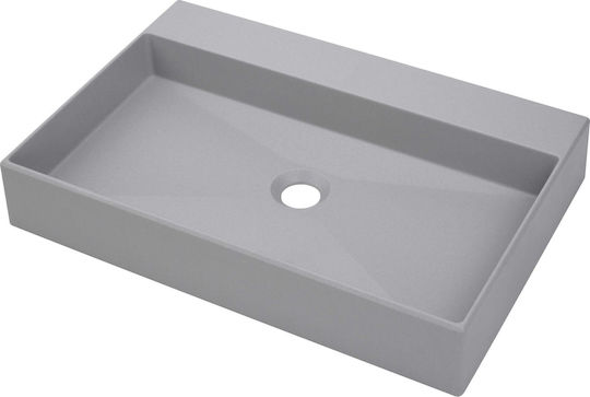 Deante Επικαθήμενος Νιπτήρας Πορσελάνης 60x40cm Γκρι