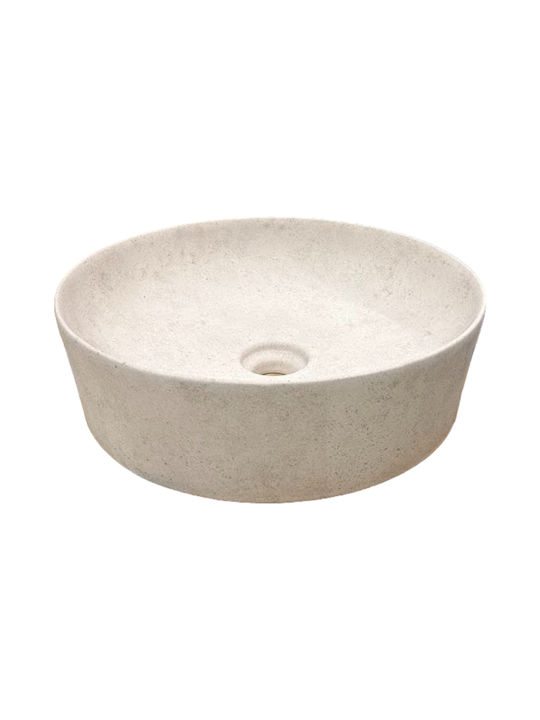 Rak Ceramics Aufgesetztes Waschbecken Porzellan 42x42cm Beige
