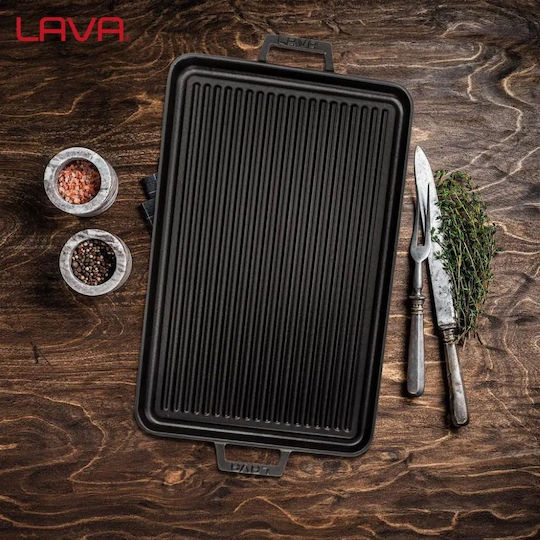 Grătar Din Fontă Cu Două Fețe 43 X 28 Cm Lava