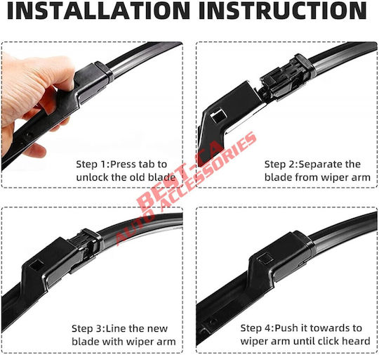 Vordere Autoscheibenwischer Satz 68+63 Cm Passend Opel Astra J 2009-2015