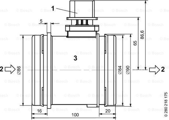 Bosch Auto-Motorsensor Luftstrom 0 280 218 175