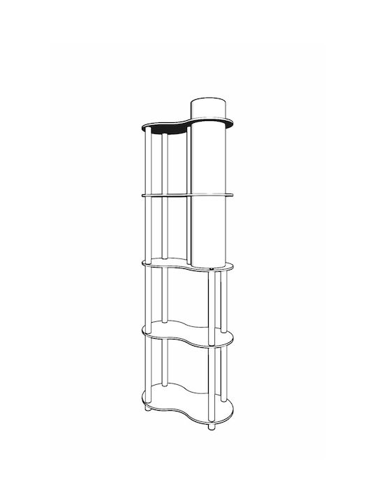 SteweHome LED Floor Lamp H165xL60cm Black