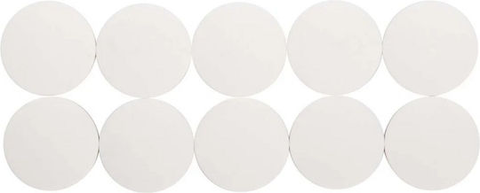 Maul Round Magnets D38mm 2.50 Kg Force 10 Pcs Set Maul Solid White