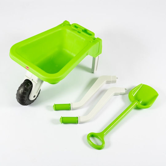 Doloni Roabă Verde Pentru Copii Mâner Ergonomic Lopată Funcțională Dimensiuni 87 X 50 X 38 Cm