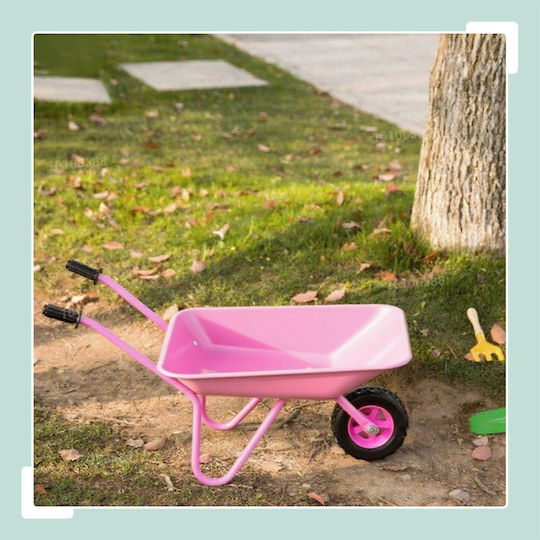 Relaxdays Kinder-Schubkarre Rosa