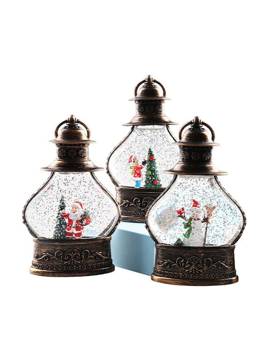 Decorativ Iluminat Lanternă de Crăciun cu Om de Zăpadă 9x3x14.5cm