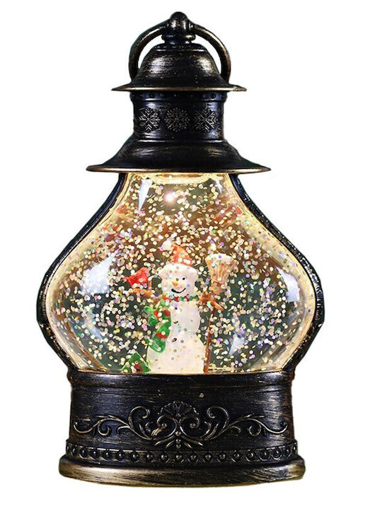 Decorativ Iluminat Lanternă de Crăciun cu Om de Zăpadă 9x3x14.5cm