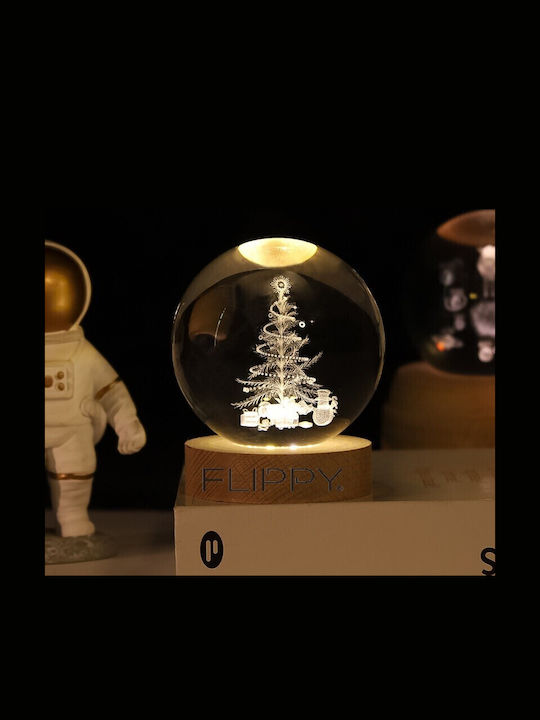 Lampă Decorativă Iluminată de Crăciun cu Brazi pe Baterii 3x3cm