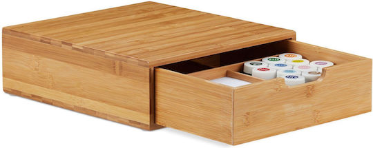 Relaxdays Desktop Drawer 2 Compartments 30x31x18cm Beige