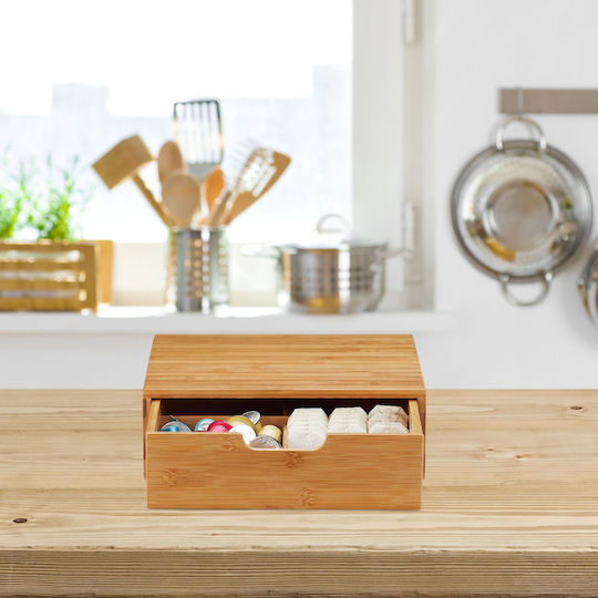 Relaxdays Desktop Drawer 2 Compartments 30x31x18cm Beige