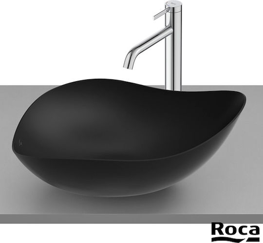 Roca Ohtake Επικαθήμενος Νιπτήρας Πορσελάνης 55x38.5x18cm Matt Black Roca Ohtake Επικαθήμενος Νιπτήρας Πορσελάνης 55x38.5x18cm Matt Black