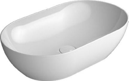 GSI Pura Επικαθήμενος Νιπτήρας Πορσελάνης 60x37x12cm White GSI Pura Επικαθήμενος Νιπτήρας Πορσελάνης 60x37x12cm White