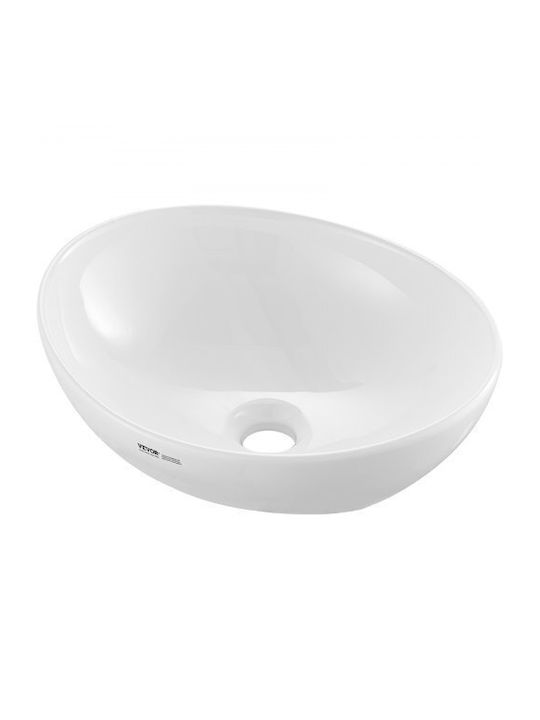 Vevor Aufgesetztes Waschbecken Keramik 40.64x34.036cm White