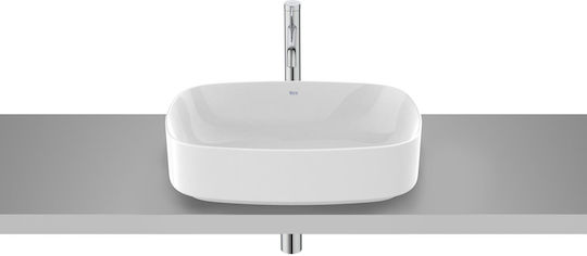 Roca Επικαθήμενος Νιπτήρας Πορσελάνης 50x37x11cm Λευκός
