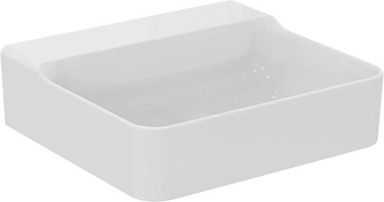 Ideal Standard Επικαθήμενος Νιπτήρας Πορσελάνης 50x45x14.5cm Λευκό Γυαλιστερό Ideal Standard Επικαθήμενος Νιπτήρας Πορσελάνης 50x45x14.5cm Λευκό Γυαλιστερό