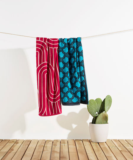 Kentia Cotton Fuchsia Beach Towel 80x160cm