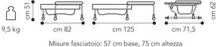 Brevi Baby Bath and Changing Table Light Blue