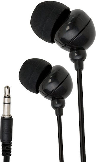 Wired Audio Headphones 3.5mm Jack Powerful Bass Compatible Phone Laptop Black