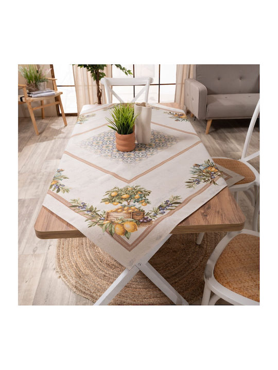 Teoran Καρέ Τραπεζομάντηλο Mediterraneo Mediterraneo 140x140εκ.