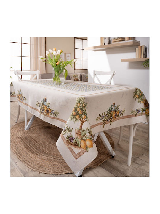 Teoran Καρέ Τραπεζομάντηλο Mediterraneo Mediterraneo 140x140εκ.