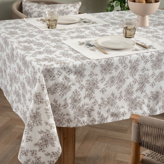Palamaiki Τραπεζομάντηλο Βαμβακερό Dinner Λευκό 140x220εκ.