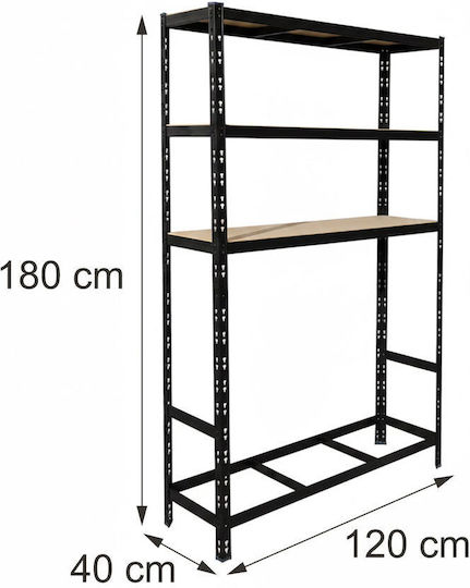 Relaxdays Suport Anvelope 6 Anvelope 180x120x40 Cm Metal Negru