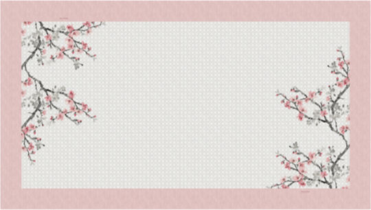 Saint Clair Τραπεζομάντηλο Grey-pink 145x260εκ.