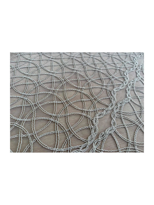 Linea Home Checkered Tablecloth with Beige Lace 100x100cm