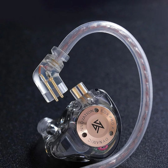 Kz Edx Pro X In-ear Earphones Transparent Grey Bronze