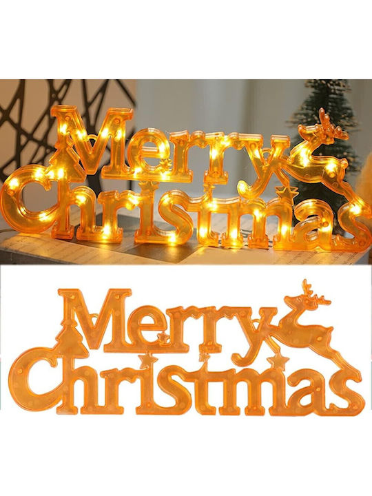 Alista Home Christmas Illuminated Decorative Figurine Yellow Battery 27.5x3x3cm