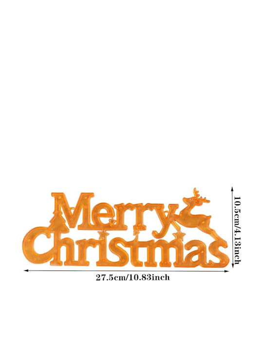 Alista Home Christmas Illuminated Decorative Figurine Yellow Battery 27.5x3x3cm