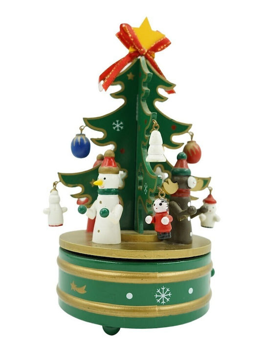 Alista Home Figurină Decorativă de Crăciun Verde cu Muzică 22x12cm
