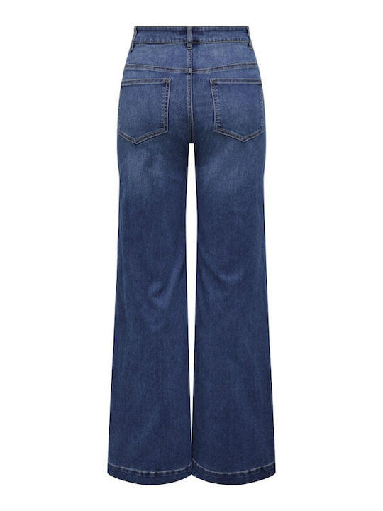 Wide Women's Jean Trousers Dark Blue