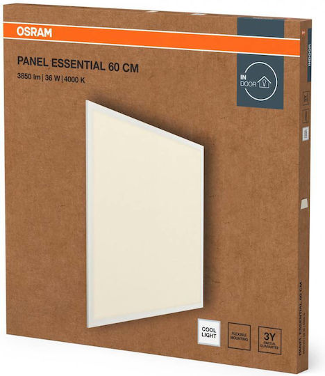 Panou LED Essential 60x60cm 36W 840 Alb Rece Osram