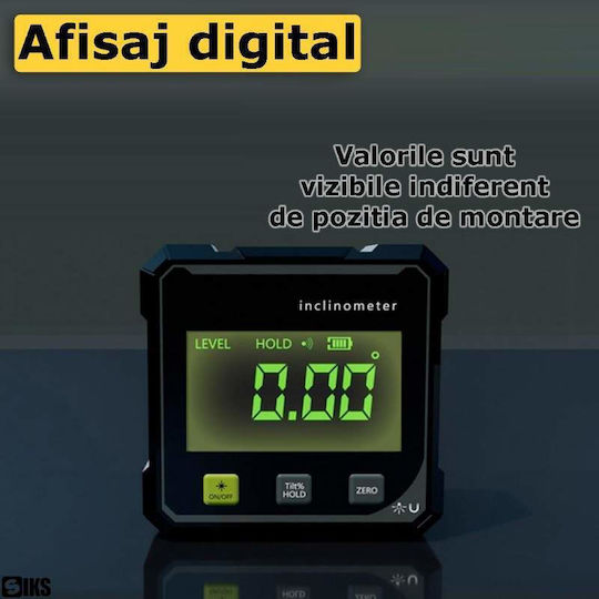 Siks Profesional Inclinometru Digital Nivel Digital Dual Laser Bază Magnetică Pe Patru Părți Transportor Profesional 360 De Grade Ecran Lcd Cu Rotire Automată Rezistent La Șocuri Și Apă Măsurare Unghi Pantă Încărcare Usb-c Negru Gri