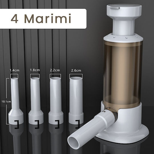 Mașină de Umplut Cârnați Alista Home Manuală Durabilă Ușor de Folosit de Depozitat Calitate Înaltă 4 Dimensiuni Tuburi Incluse 26,3 X 11 X 11 Cm Transparent Maro