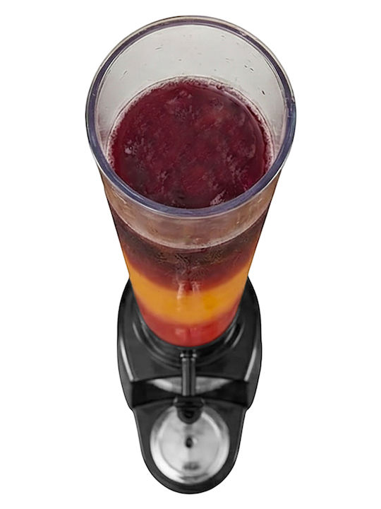 Cheffinger Drinks Dispenser 3l Tap Translucent Tank Black Transparent