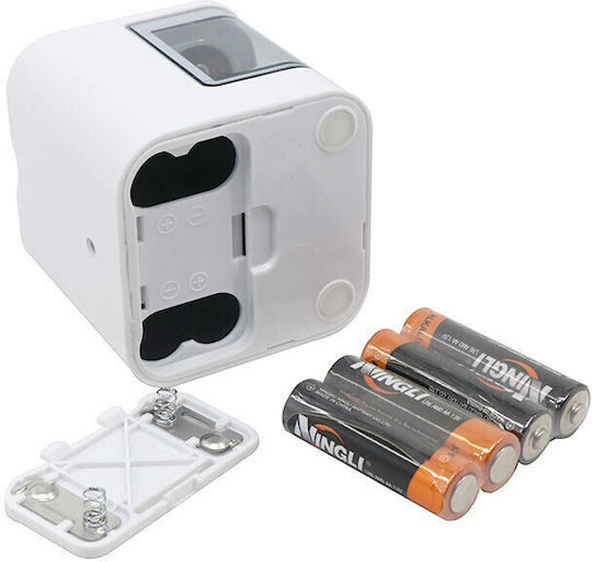 Dublu Ascuțitor Electric Usb Reîncărcabil Baterie 7x7x7 Cm Alb