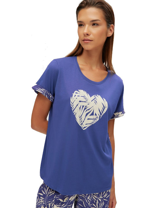 Minerva Set Pijamale pentru Femei Blue Ink