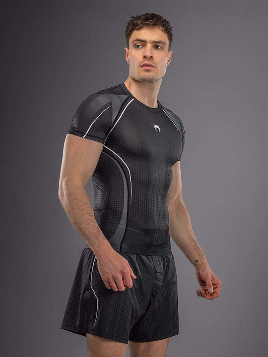 Venum Männer Kampfkunst Kurze Ärmel Kampfsportshirt VENUM-06276-108 für Jiu-Jitsu Schwarz