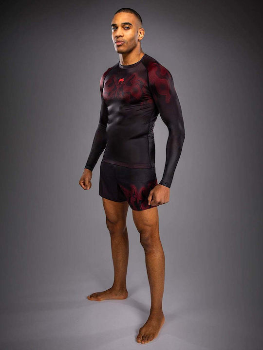 Venum Männer Lange Ärmel Kampfsportshirt VENUM-06306-100 Für Jiu-Jitsu Schwarz
